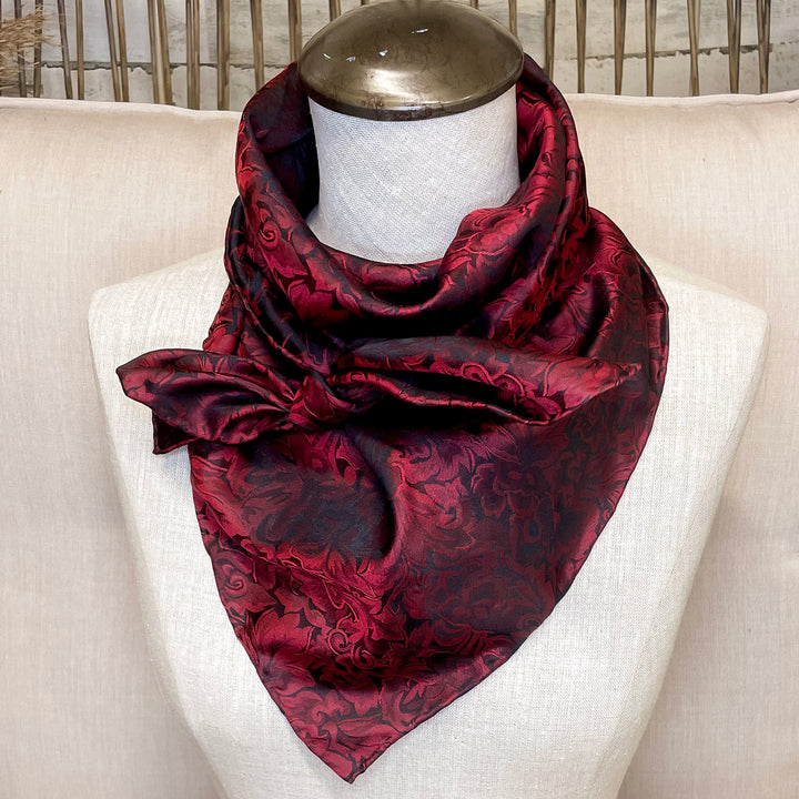 Baroque Silk Wild Rag in Scarlet Red