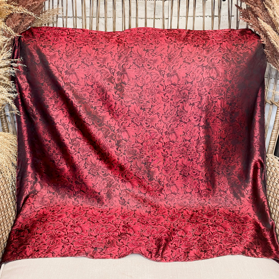 Baroque Silk Wild Rag in Scarlet Red