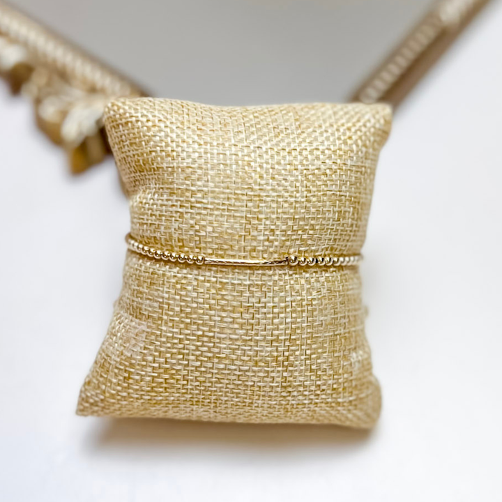 Beaded Blondes | Dainty Bar Bracelet in Gold