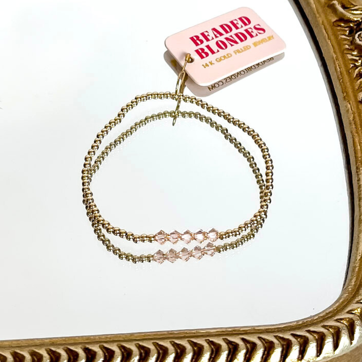 Beaded Blondes | Kim Bracelet in Blush Pink and Gold