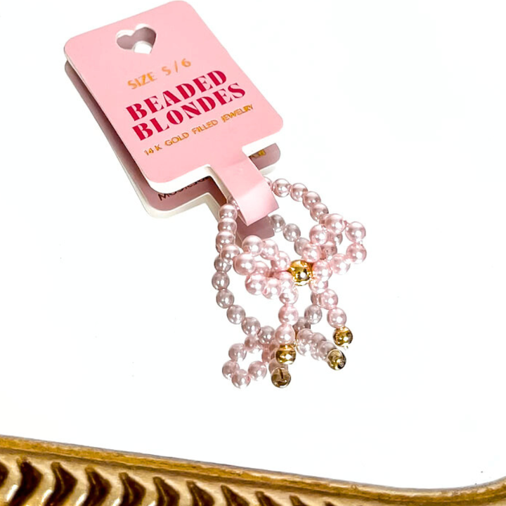 Beaded Blondes | Pink Pearl Bow Ring