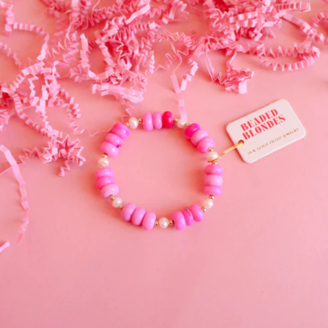 Beaded Blondes | Pink Skies Gemstone Bracelet