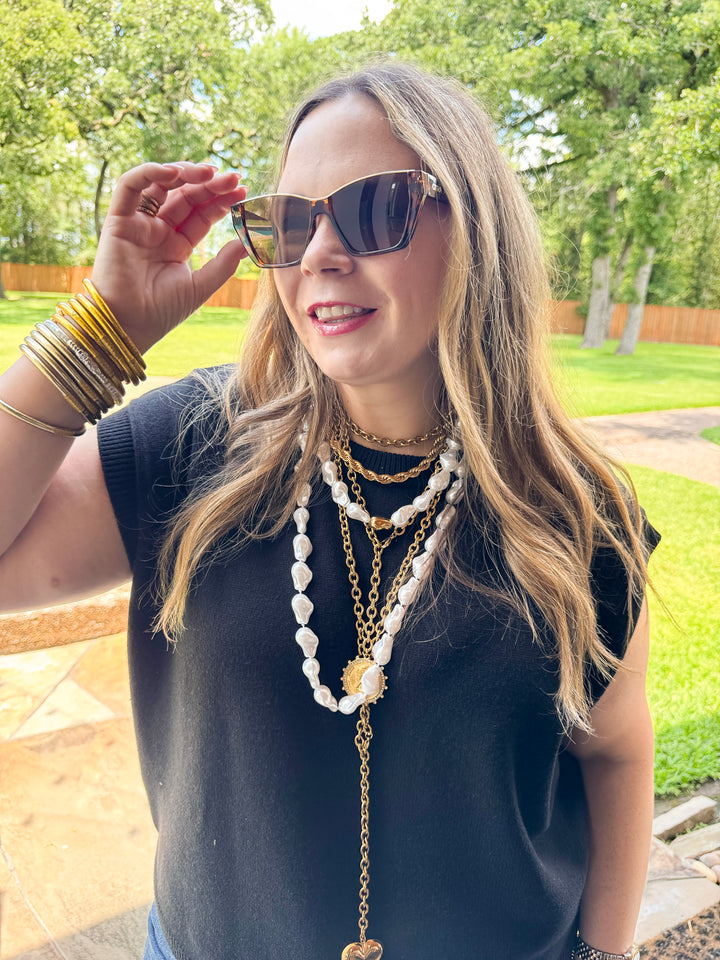 Otra Eyewear | Belle Square Cat-Eye Sunglasses in Tortoiseshell