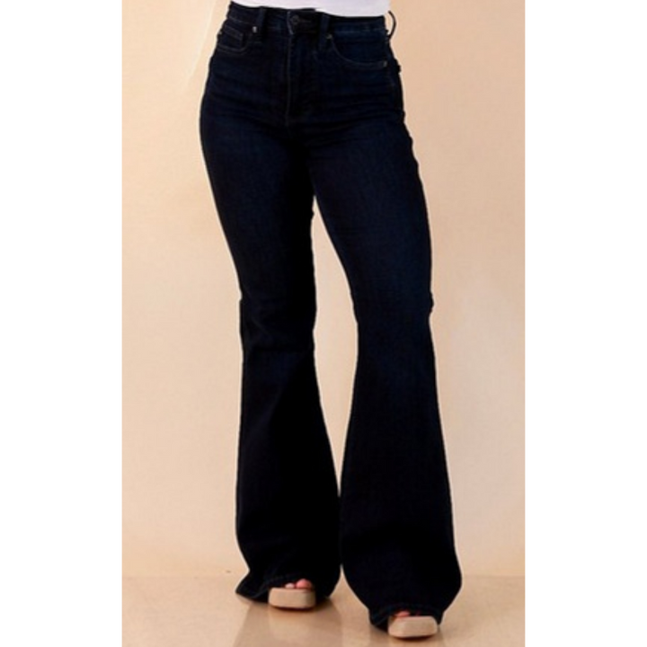 Best Foot Forward tummy control flare jeans in dark wash