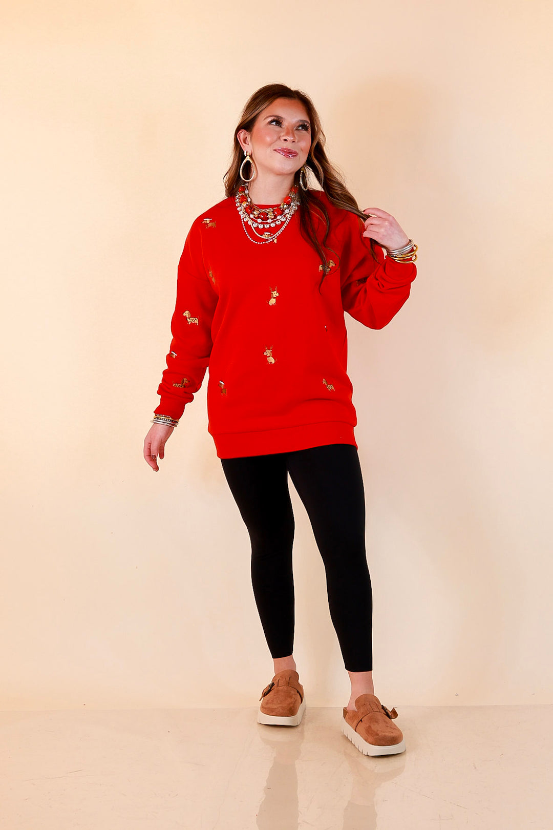 Best in Show Embroidered Dog Sweatshirt in Red