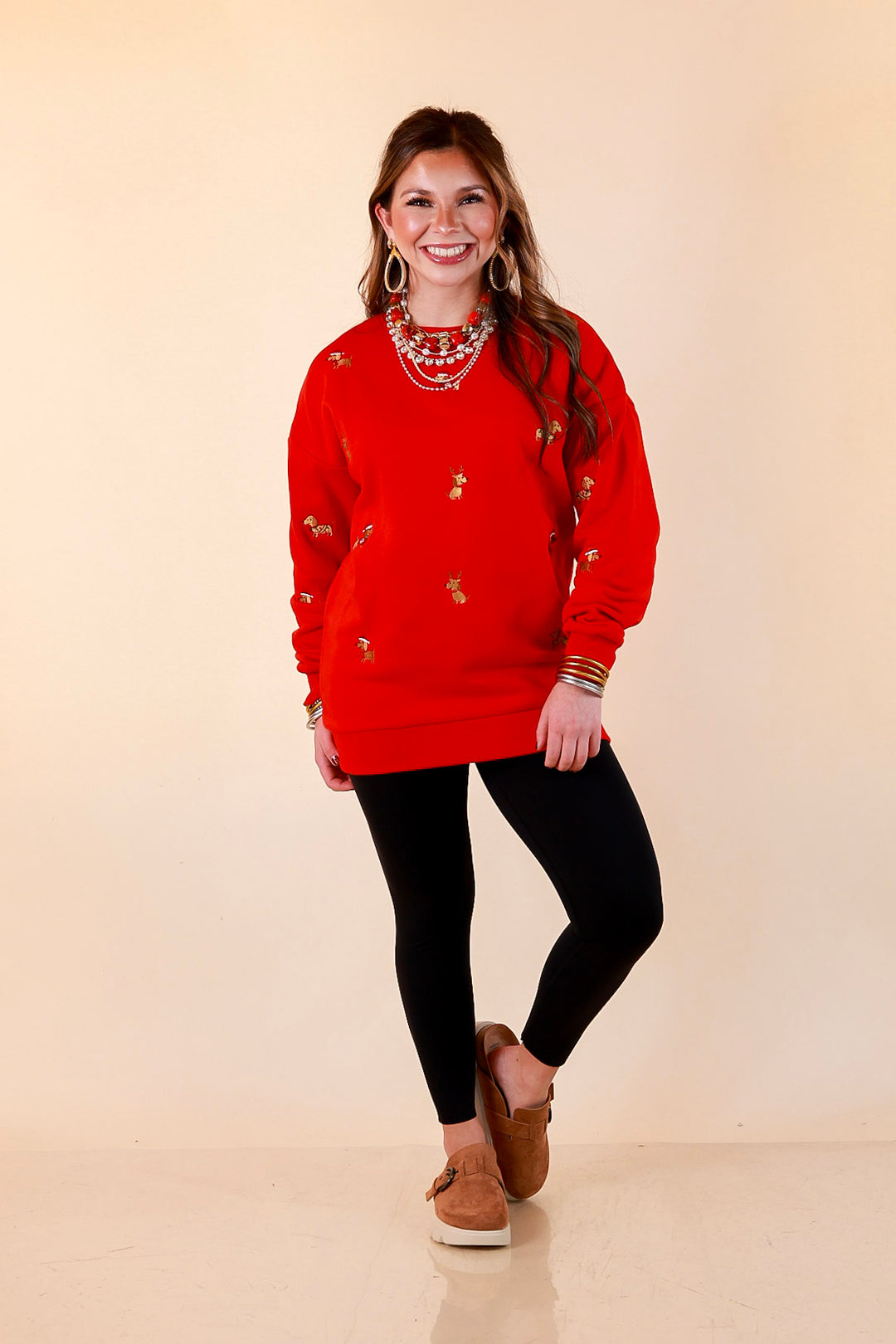 Best in Show Embroidered Dog Sweatshirt in Red