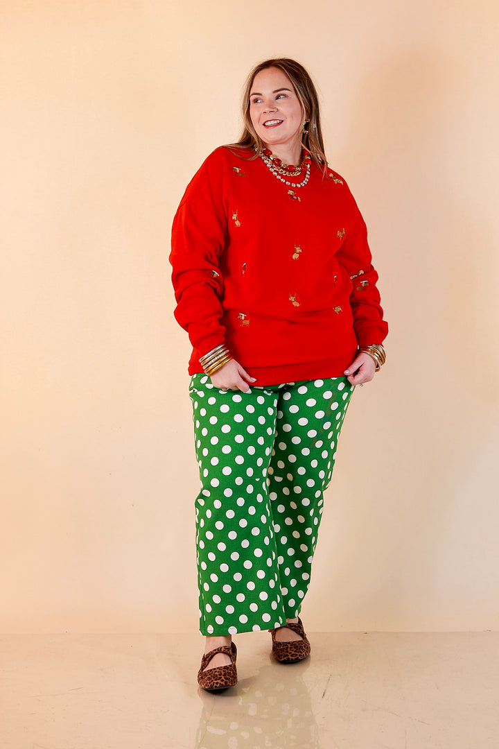 Best in Show Embroidered Dog Sweatshirt in Red