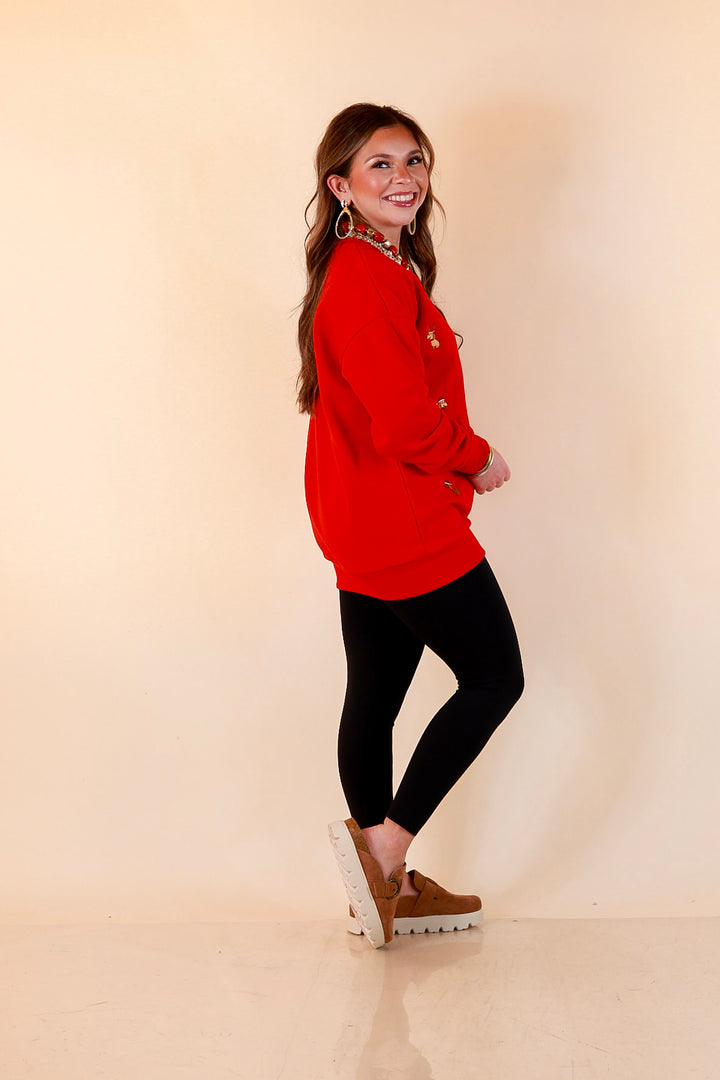 Best in Show Embroidered Dog Sweatshirt in Red