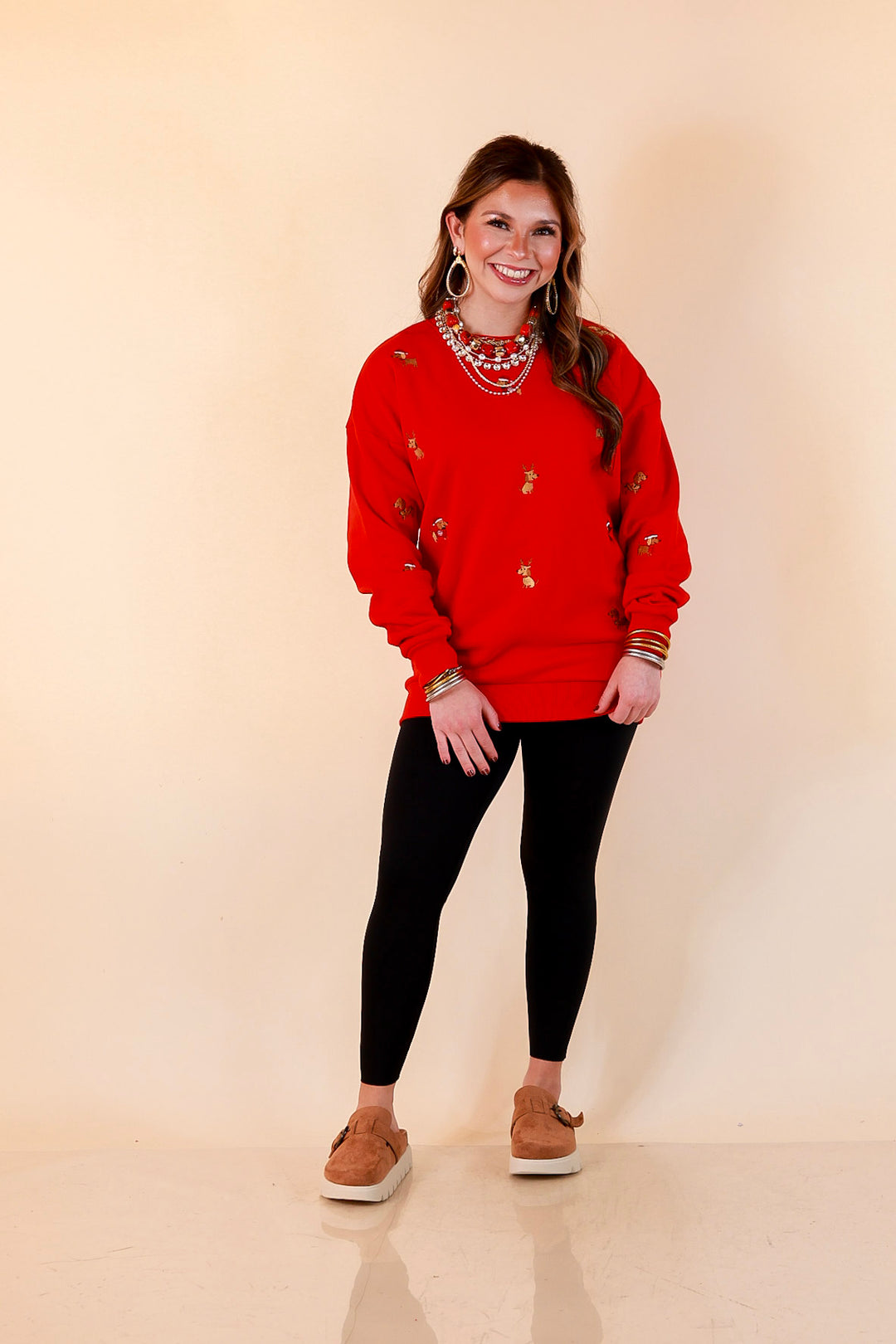 Best in Show Embroidered Dog Sweatshirt in Red