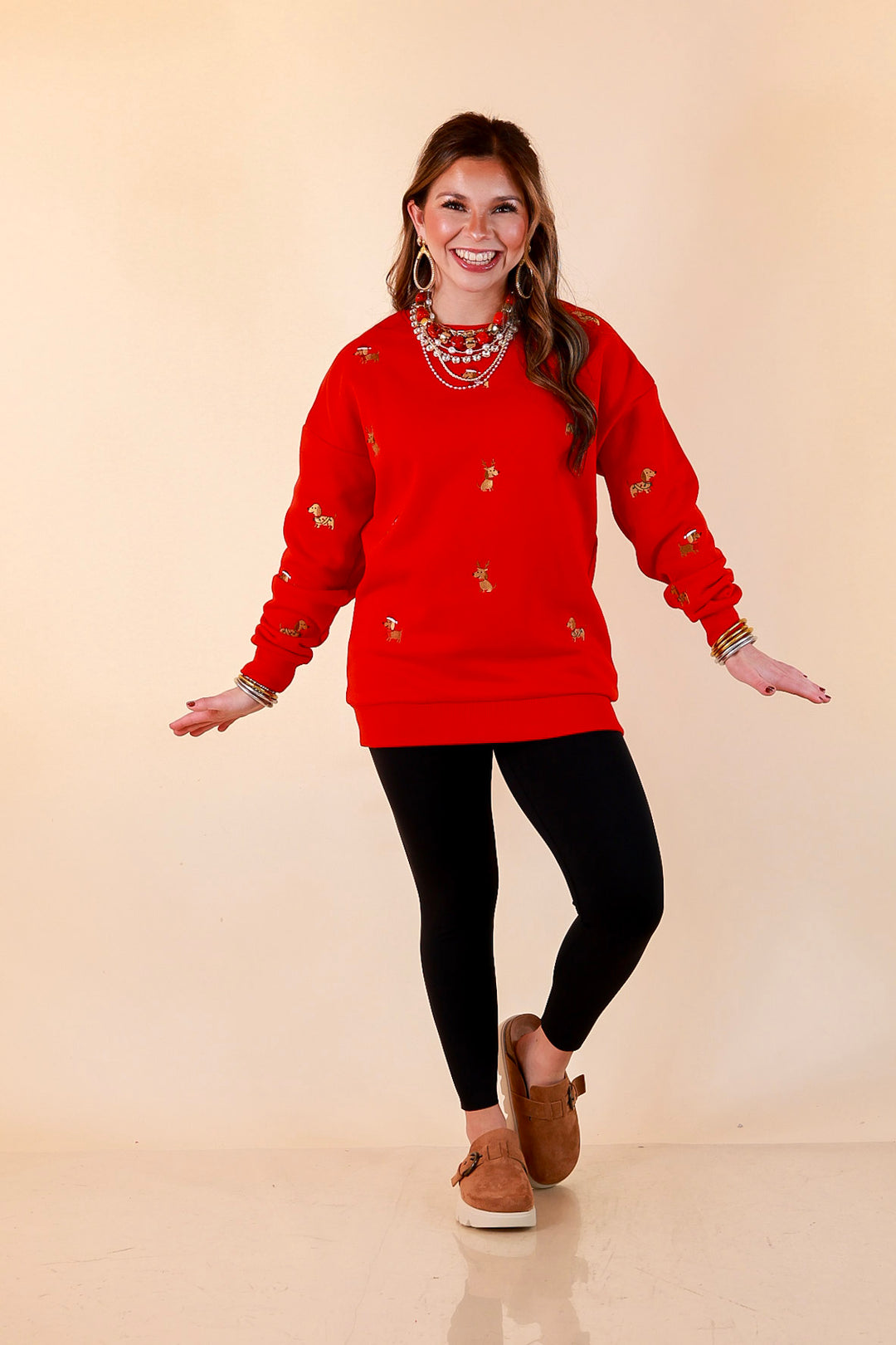 Best in Show Embroidered Dog Sweatshirt in Red