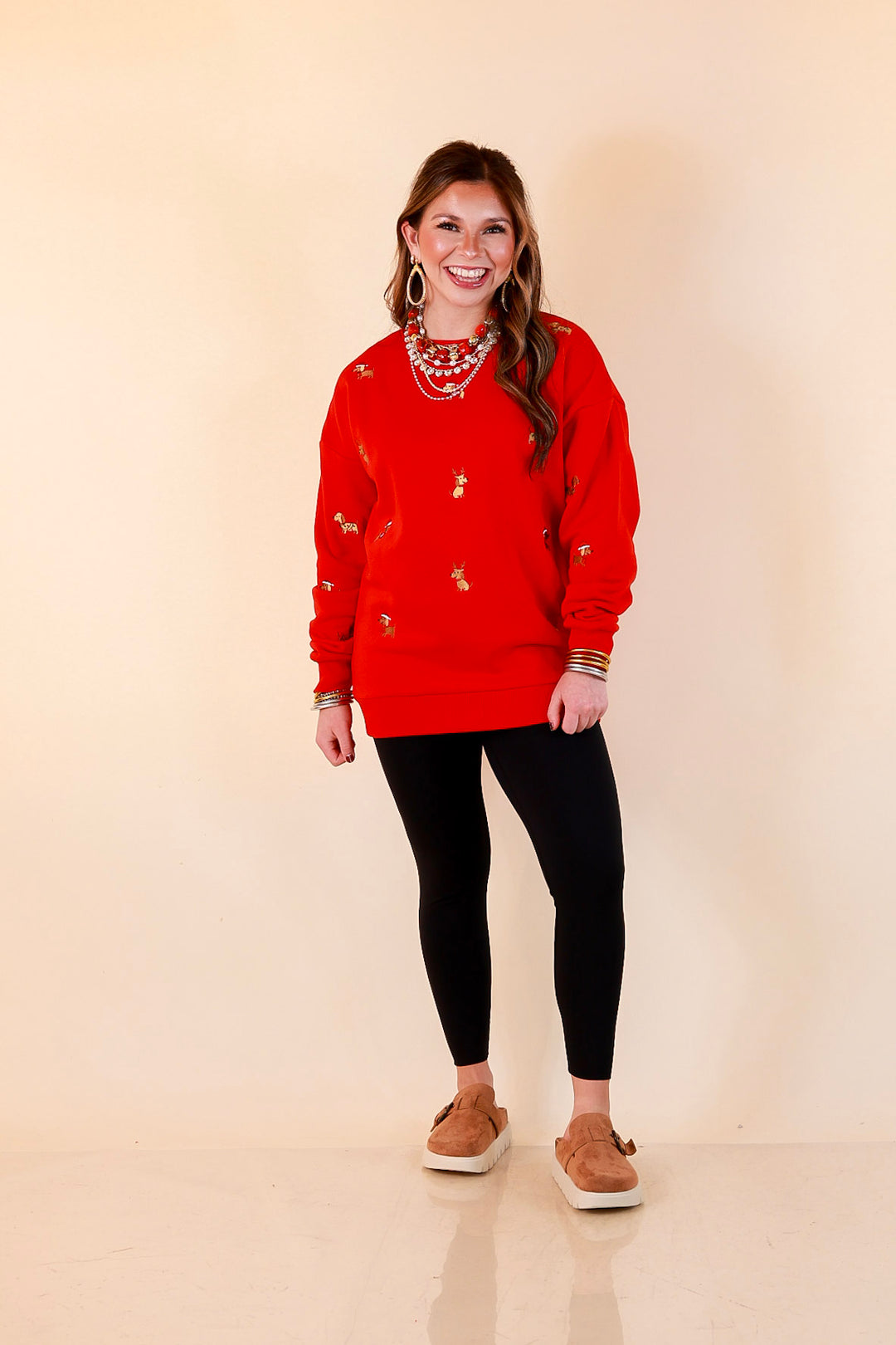 Best in Show Embroidered Dog Sweatshirt in Red