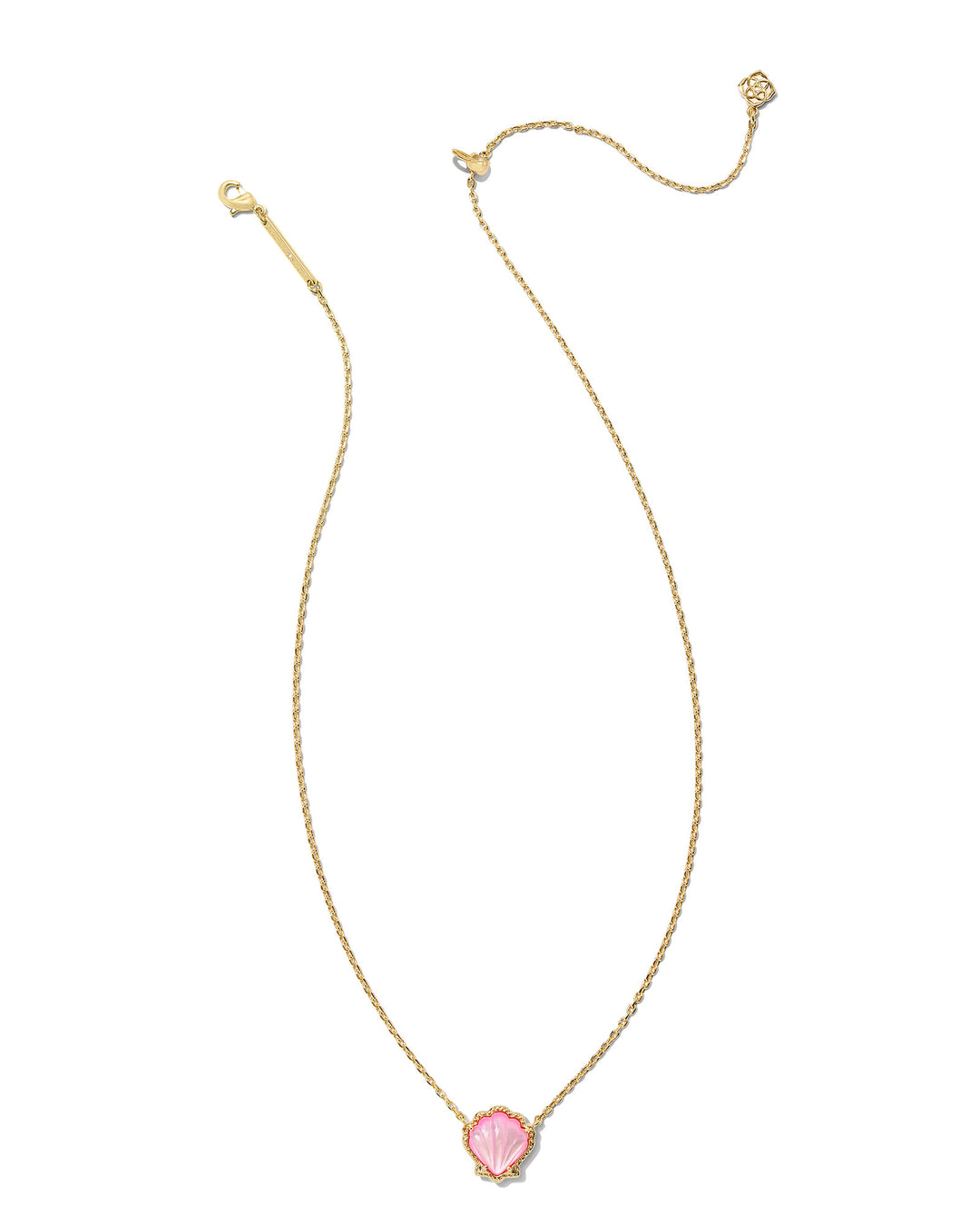 Kendra Scott | Brynne Gold Shell Short Pendant Necklace in Blush Ivory Mother-of-Pearl