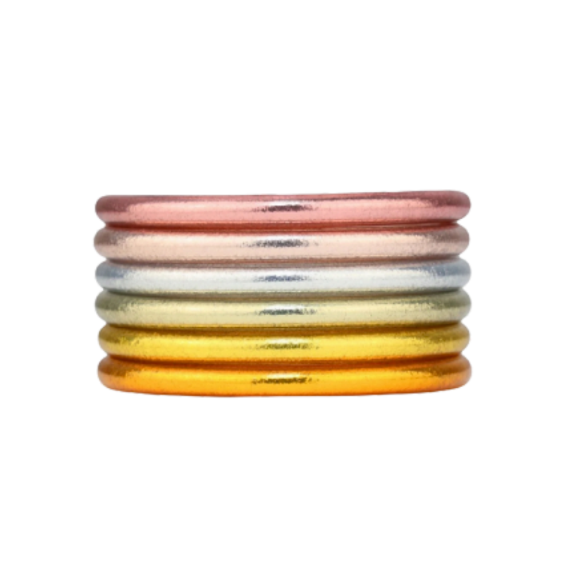 BuDhaGirl | Set of Six | All Weather Bangles in The Golden Stack ...