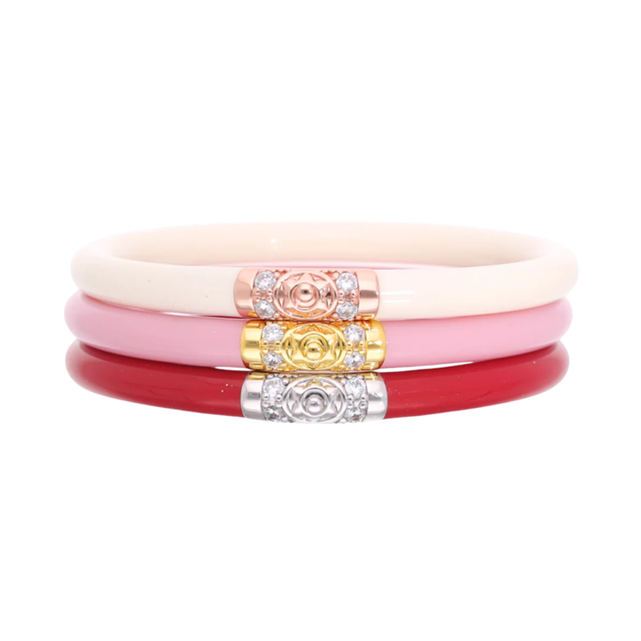 BuDhaGirl | Set of Three | Three Kings All Weather Bangles in Love Letter Stack
