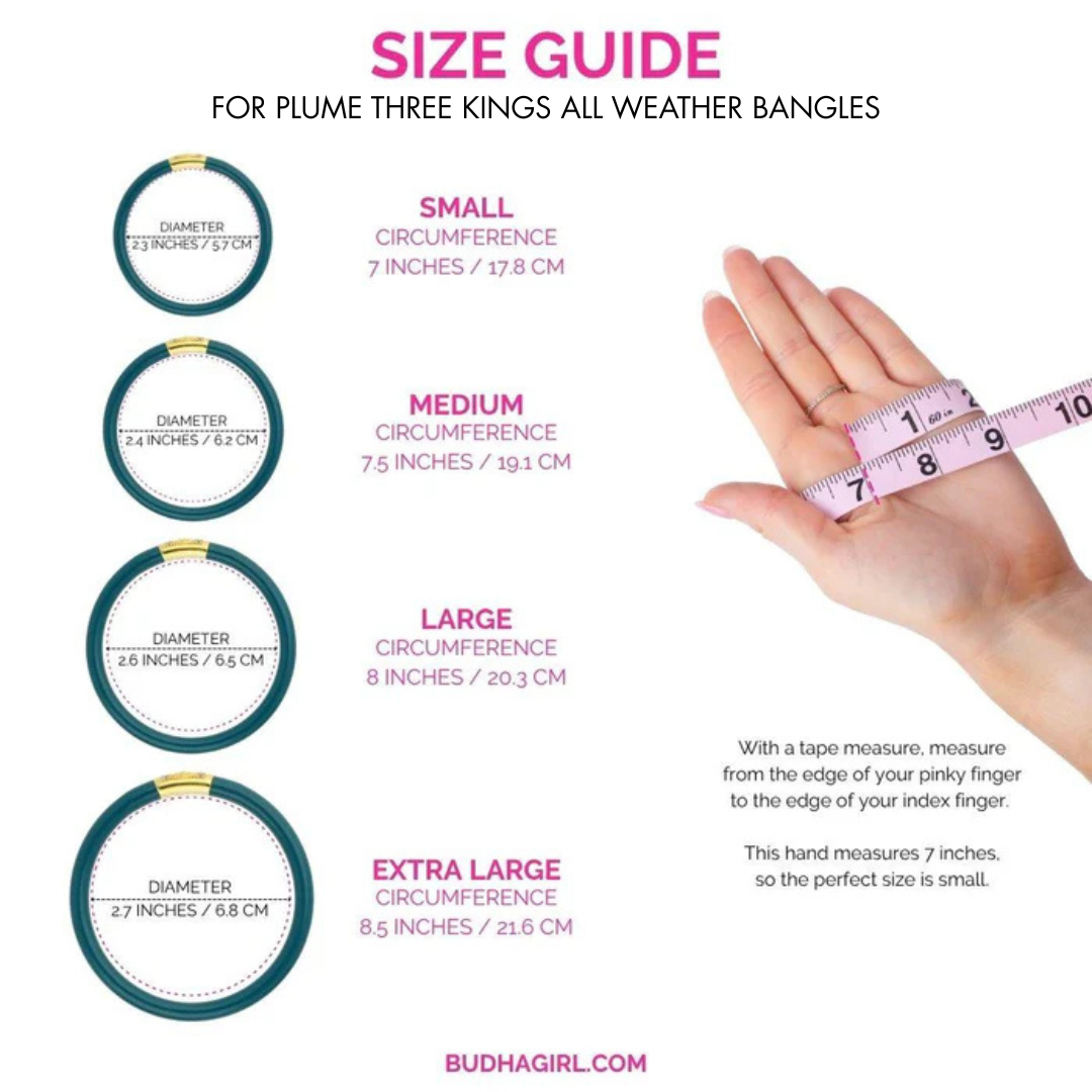 BuDhaGirl | Set of Three | Three Kings All Weather Bangles in Plume