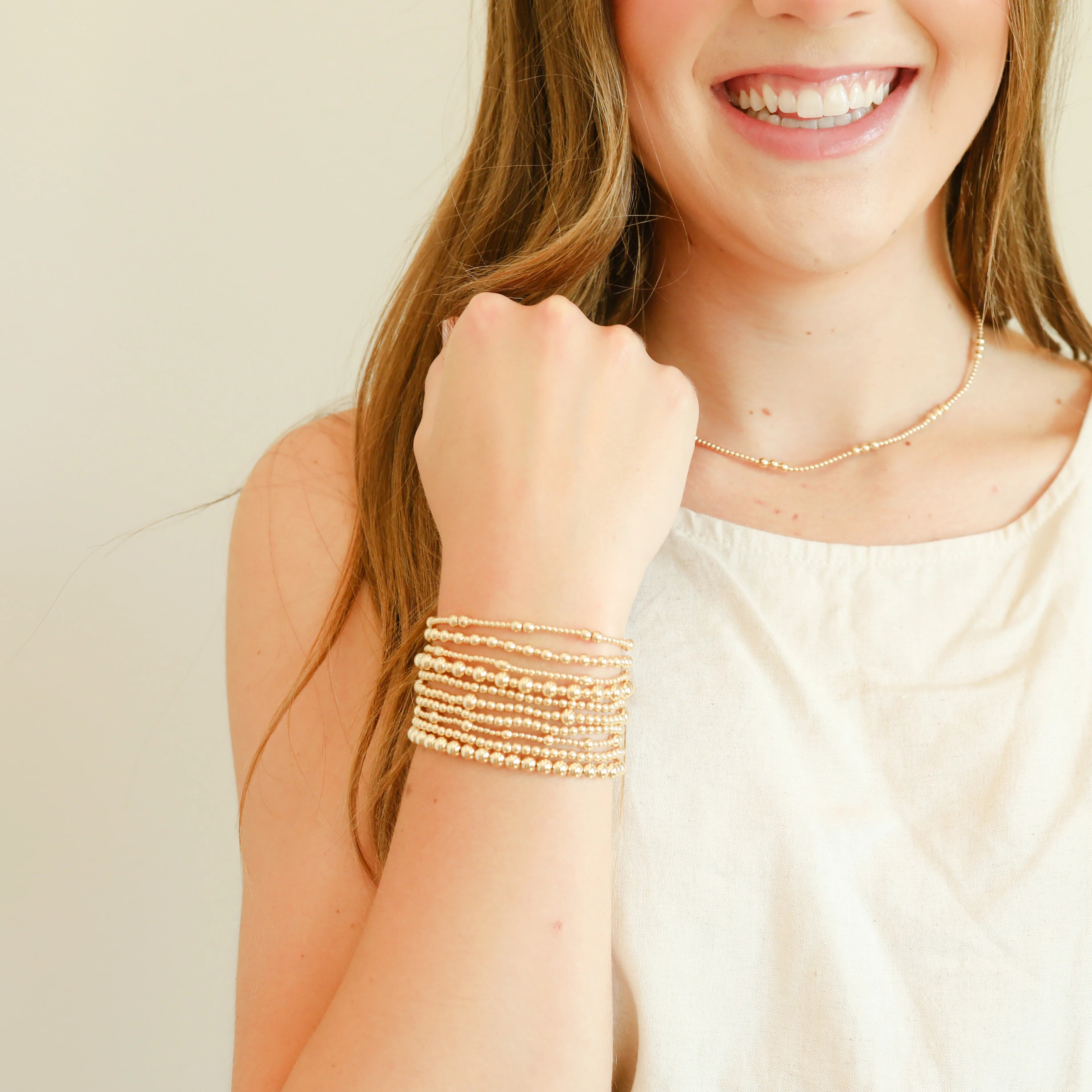 Beaded Blondes | Katy Bracelet in Gold - Giddy Up Glamour Boutique