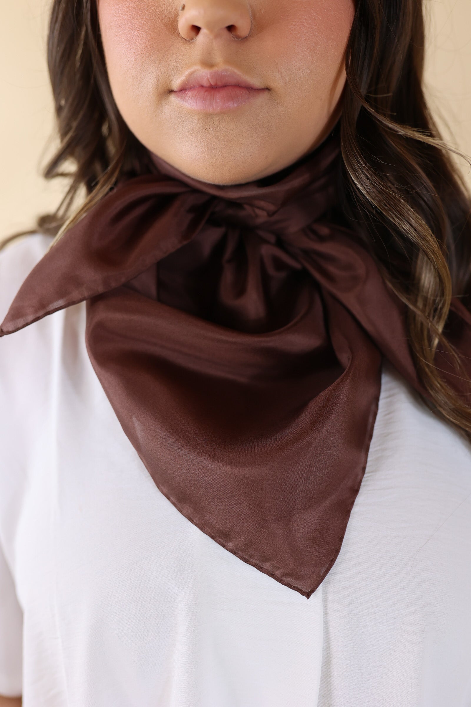 Solid Wild Rag in Chocolate Brown - Giddy Up Glamour Boutique