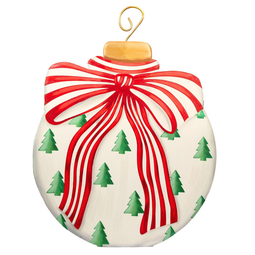 The Round Top Collection | Modern Red White &amp; Green Ornament Yard Stake