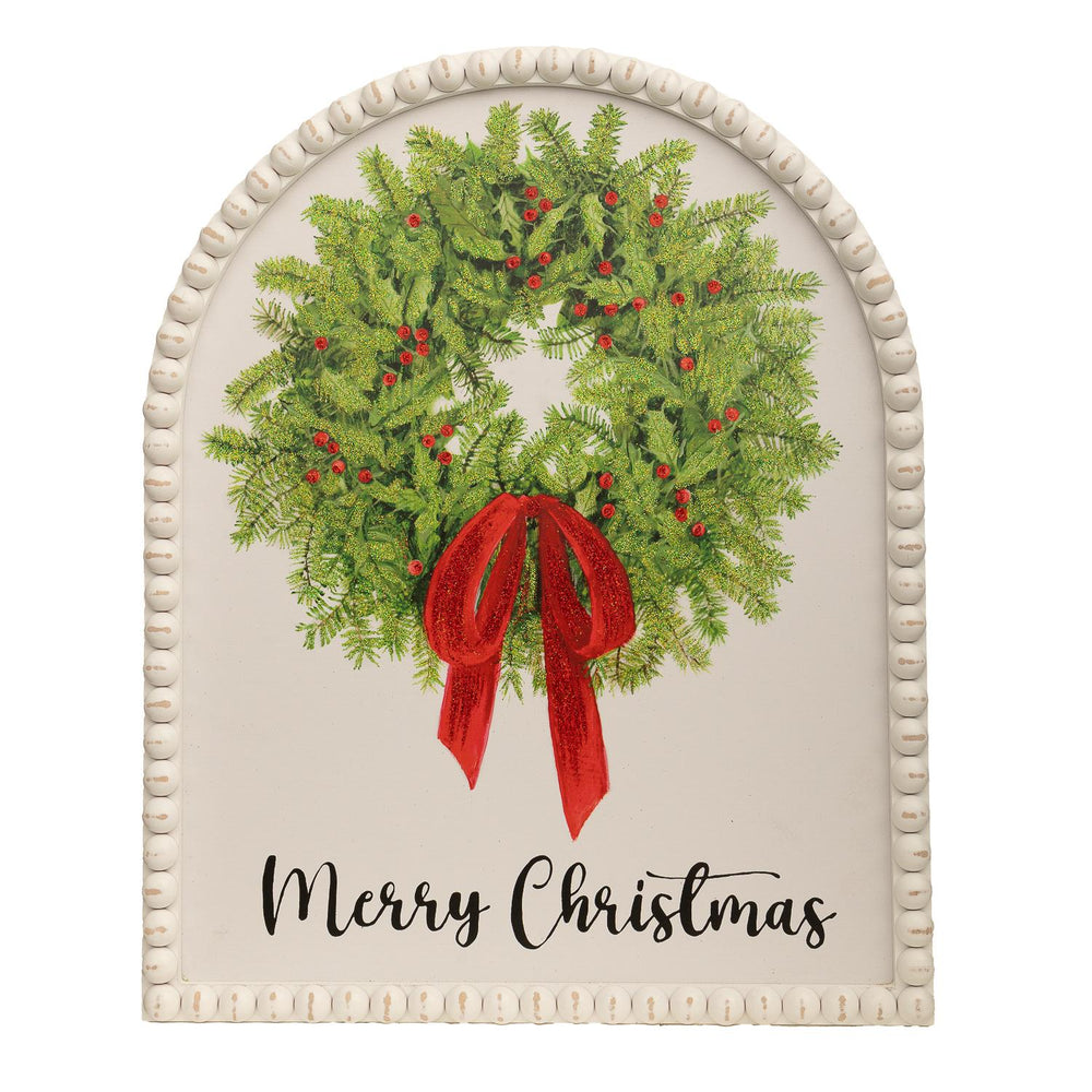 The Round Top Collection | Gallery Wood Merry Christmas Framed Wreath Print