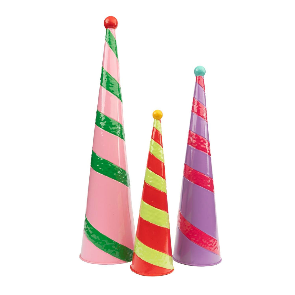 The Round Top Collection | Merry & Bright Cone Trees Set of 3