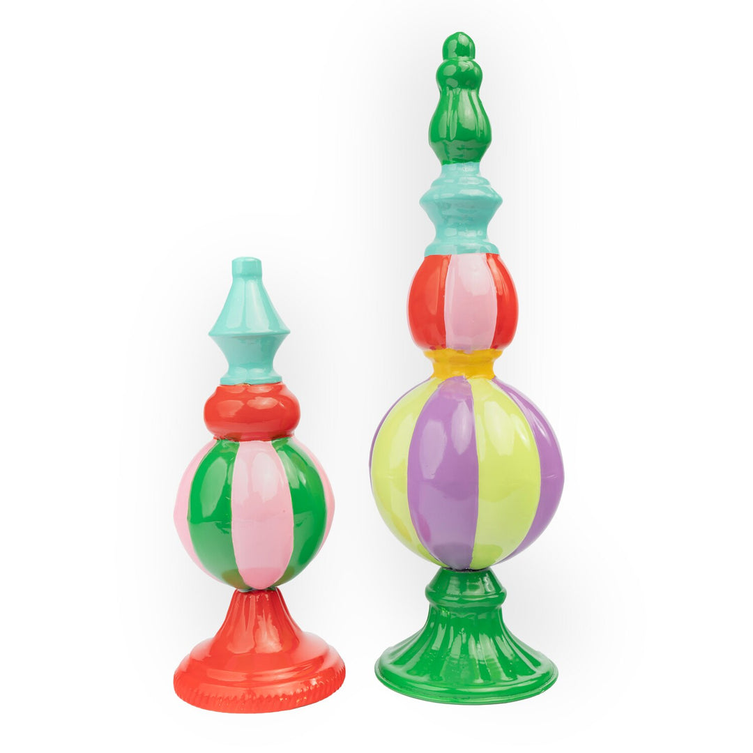 The Round Top Collection | Merry &amp; Bright Standing Ornament Finials Set of 2