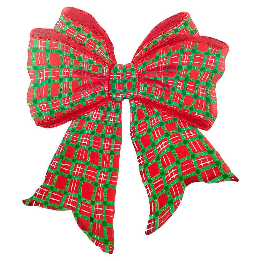 The Round Top Collection | Red Plaid Bow