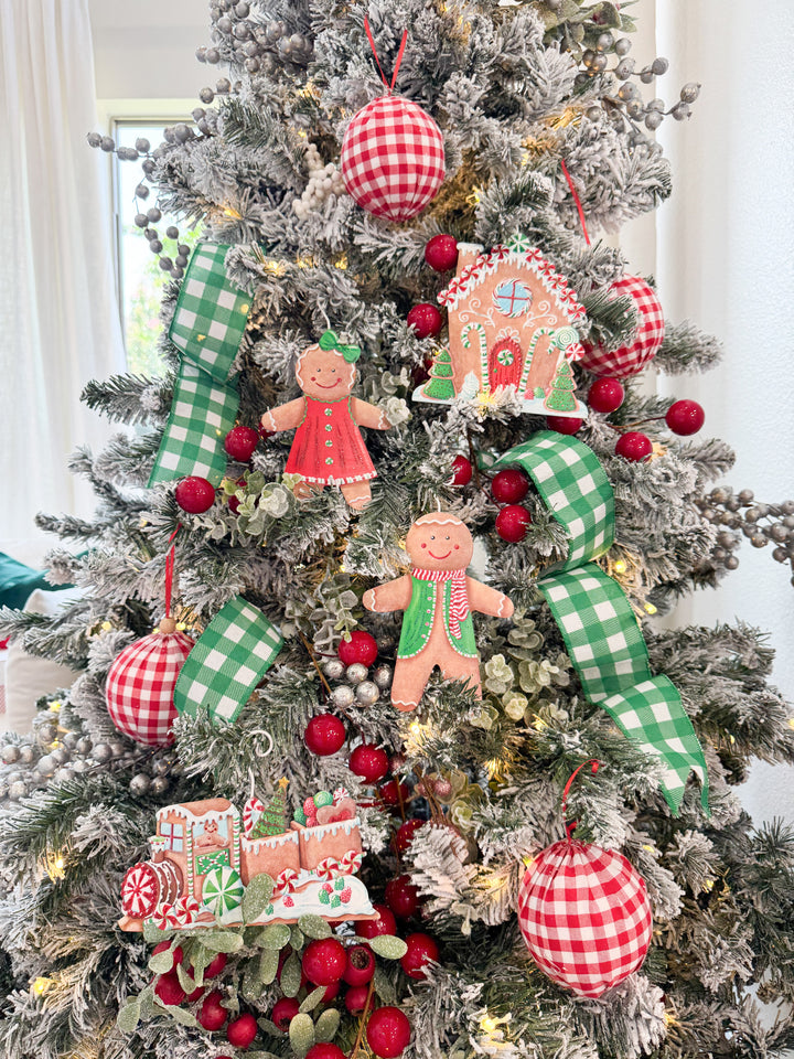 The Round Top Collection | Snowy Gingerbread House Ornament
