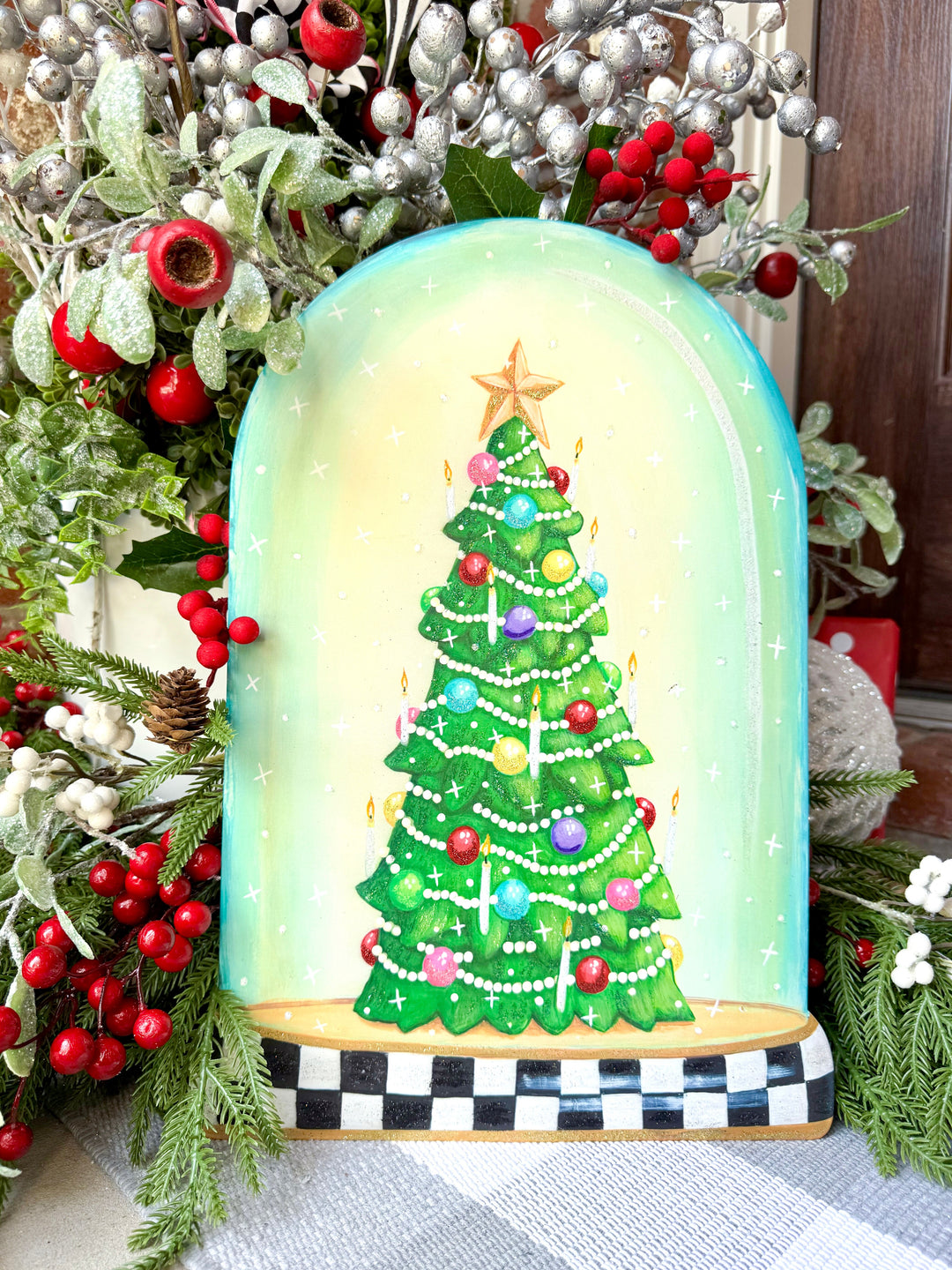 The Round Top Collection | Merry & Bright Tree in Cloche