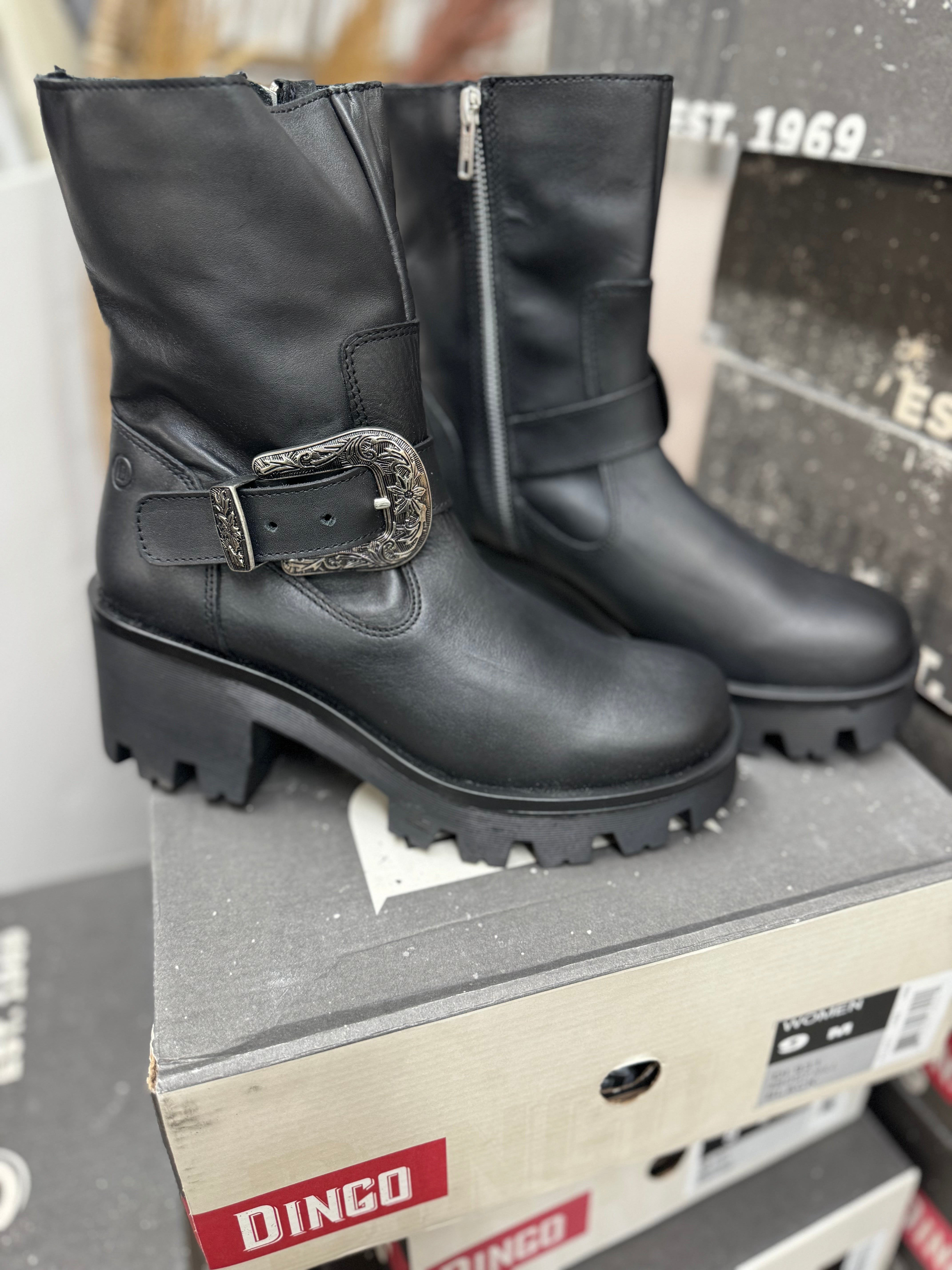 Last Chance Size 9 | Dingo | Boot Hill Boots in Black *DISCONTINUTED - Giddy Up Glamour Boutique