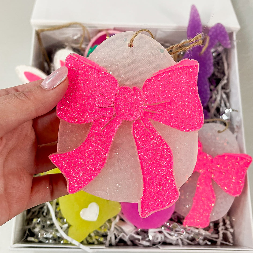 Easter Egg with Giant Bow Car Freshie in Various Scents