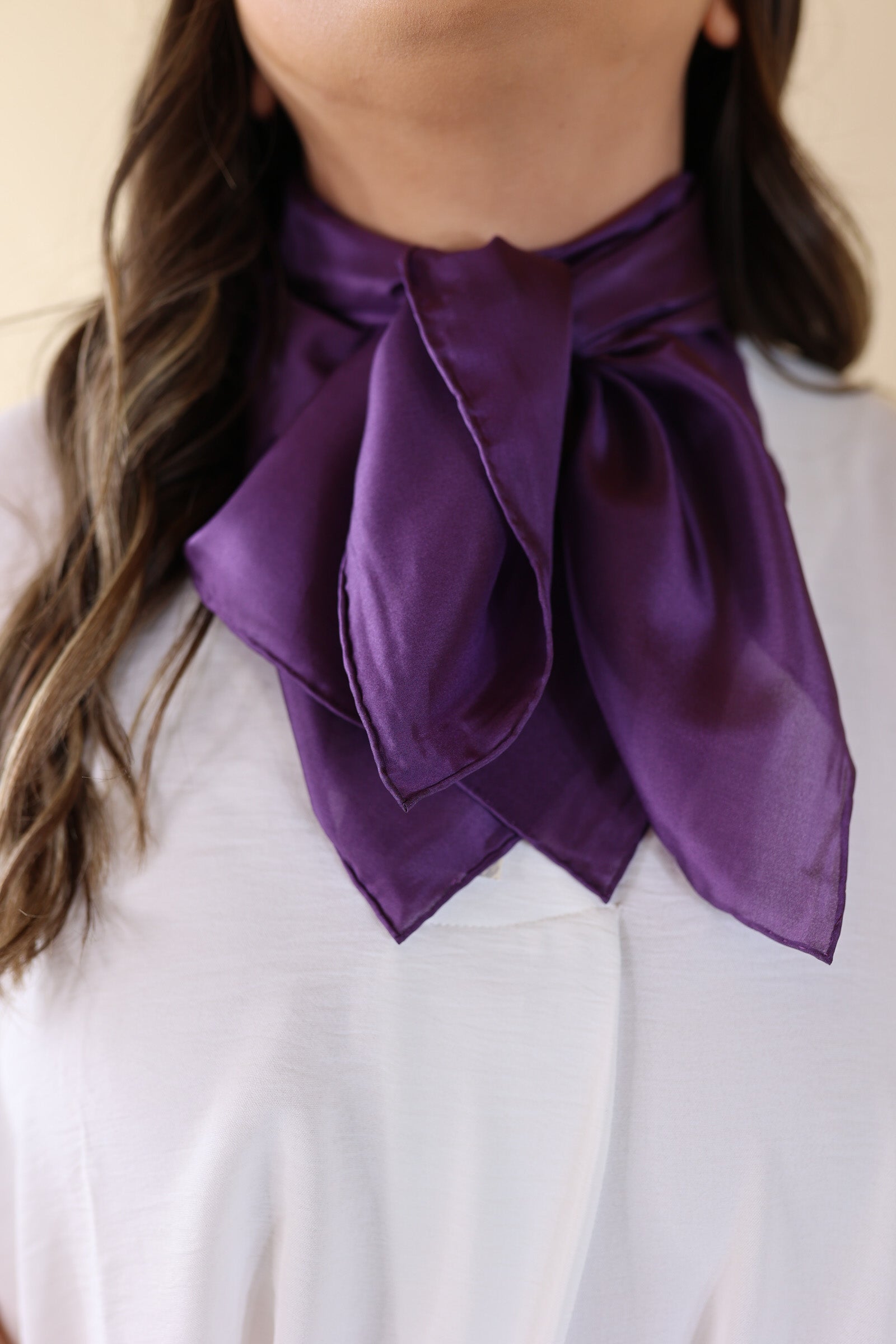 Solid Wild Rag in Plum Purple - Giddy Up Glamour Boutique
