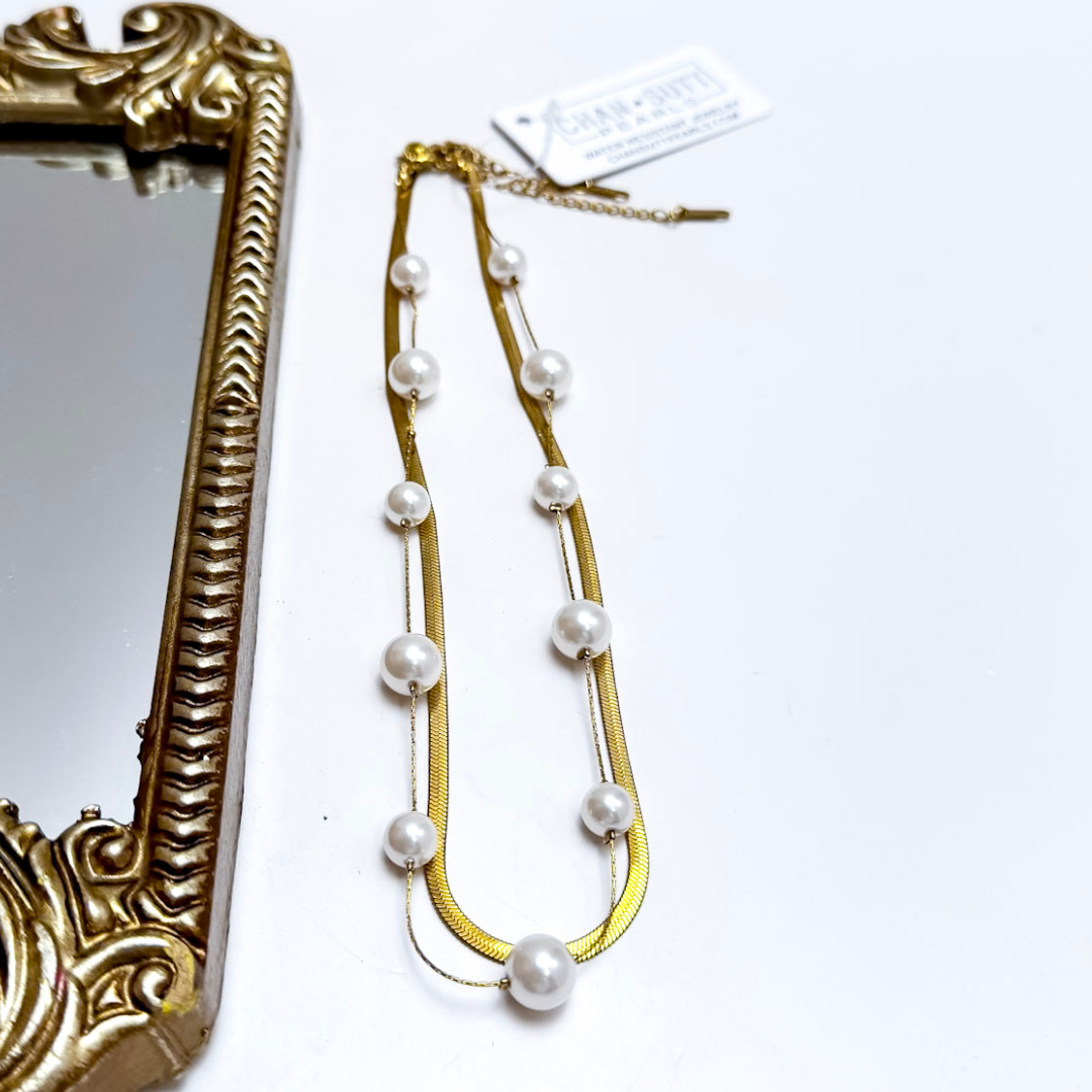 CHANSUTT PEARLS | The Avery Necklace in Gold and Pearl