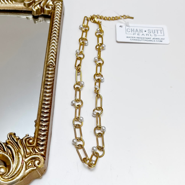 CHANSUTT PEARLS | The Jennifer Chain Necklace in Gold and Pearl