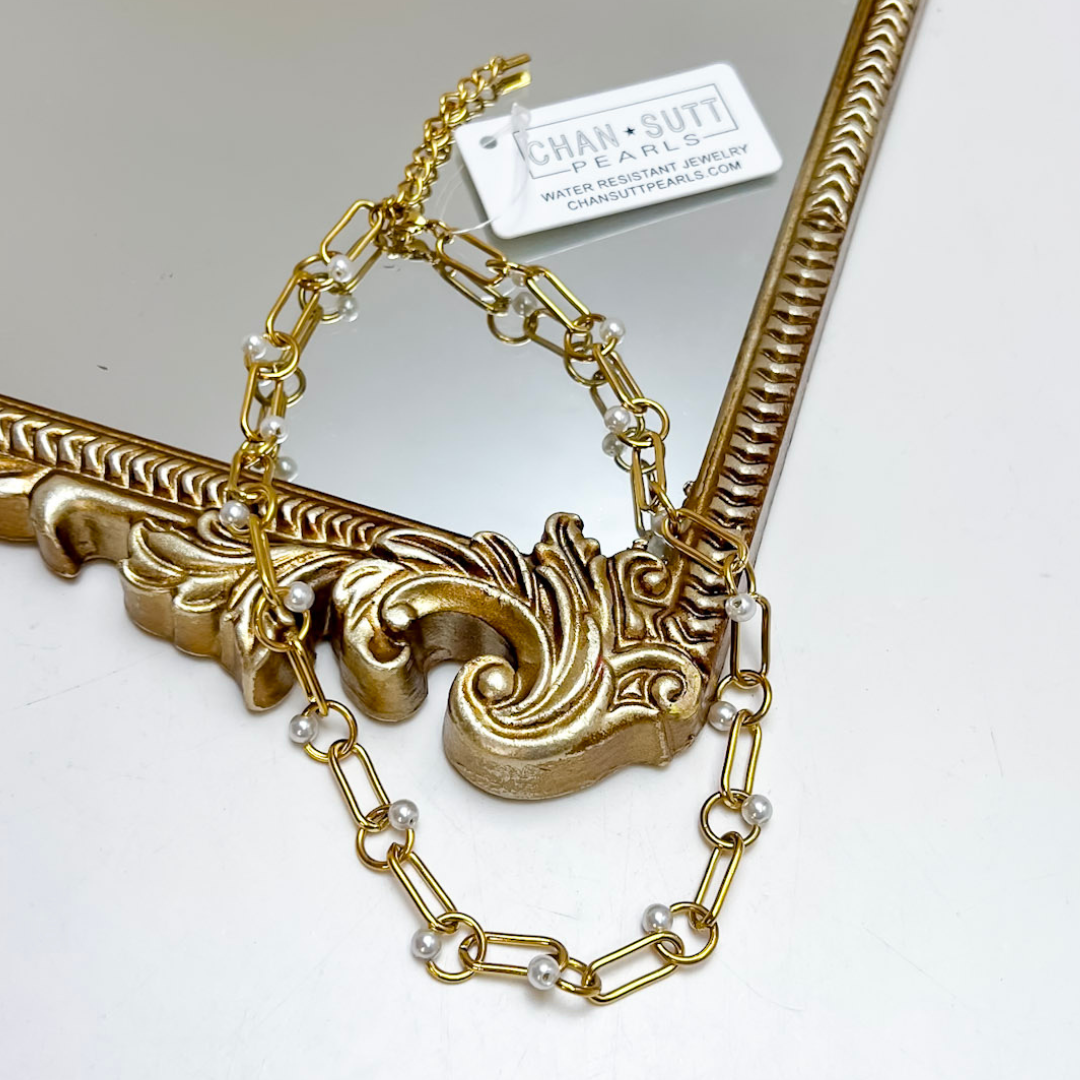 CHANSUTT PEARLS | The Jennifer Chain Necklace in Gold and Pearl