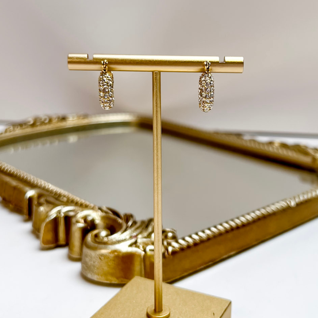 CHANSUTT PEARLS | Small Diamond Hoops in Gold