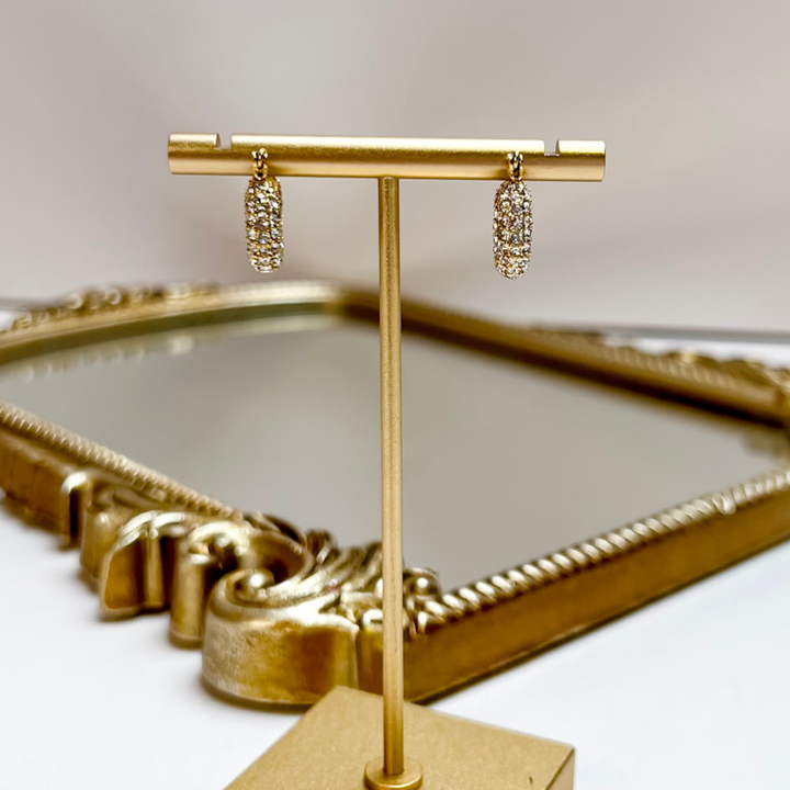 CHANSUTT PEARLS | Small Diamond Hoops in Gold