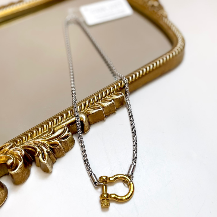 CHANSUTT PEARLS | The Locket Necklace in Silver with Gold Locket