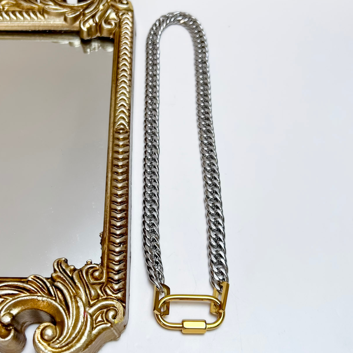 CHANSUTT PEARLS | The Stephanie Two-Tone Chain Necklace in Gold and Silver