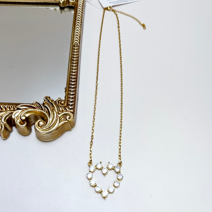 CHANSUTT PEARLS | The Large Diamond Heart Necklace in Gold