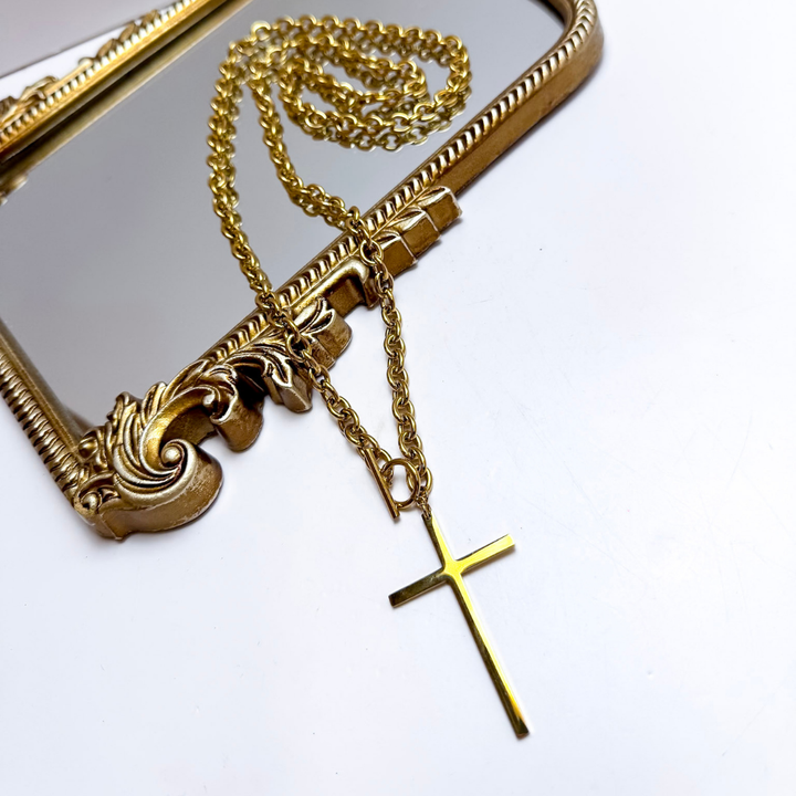 CHANSUTT PEARLS | Wrap Around Cross Necklace in Gold