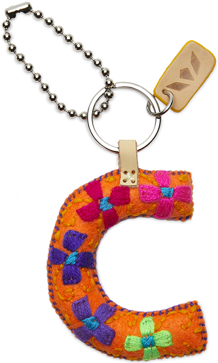 Consuela | Orange Felt Letter Charms - Giddy Up Glamour Boutique