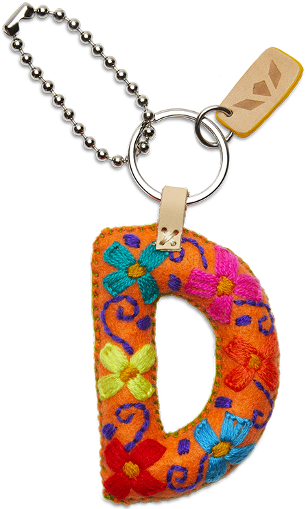 Consuela | Orange Felt Letter Charms - Giddy Up Glamour Boutique