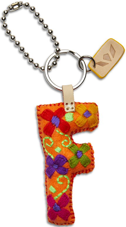 Consuela | Orange Felt Letter Charms - Giddy Up Glamour Boutique