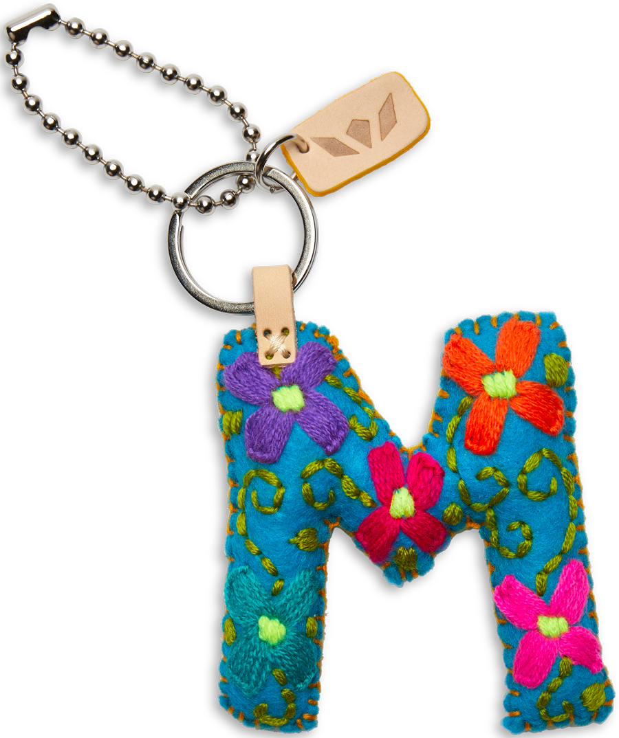 Consuela | Turquoise Felt Letter Charms - Giddy Up Glamour Boutique