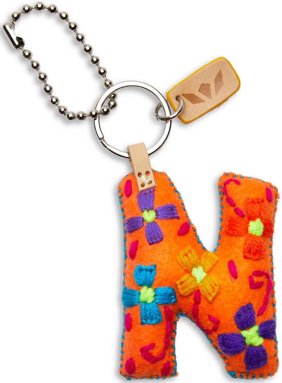 Consuela | Orange Felt Letter Charms - Giddy Up Glamour Boutique