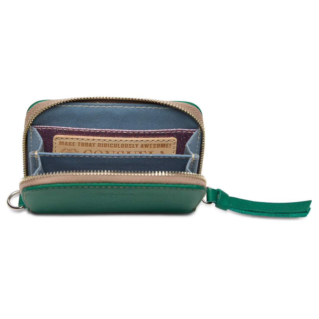 Consuela | Teal Zippy Wallet