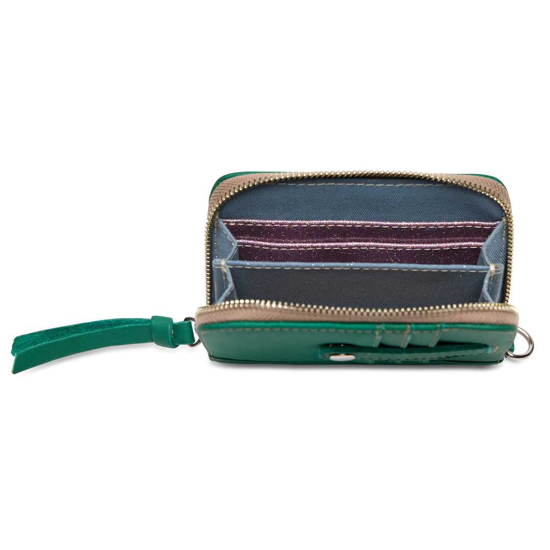 Consuela | Teal Zippy Wallet