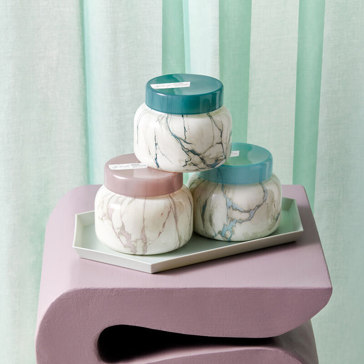 Capri Blue | 19 oz. Marble Jar Candle in Amethyst | Aloha Orchid - Giddy Up Glamour Boutique