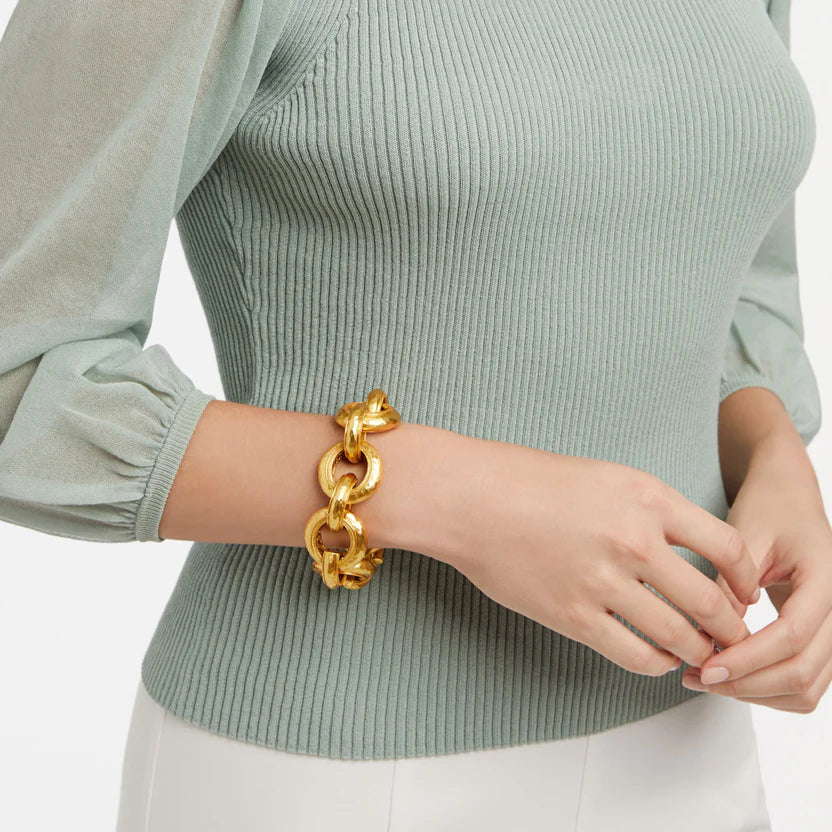 Julie Vos | Cannes Link Bracelet in Gold - Giddy Up Glamour Boutique