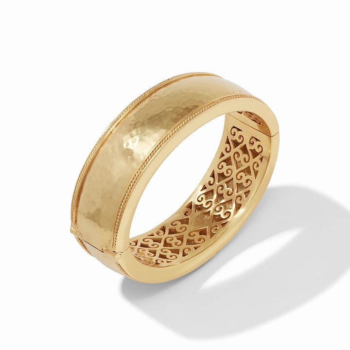 Julie Vos | Cannes Statement Hinge Bangle in Gold - Giddy Up Glamour Boutique